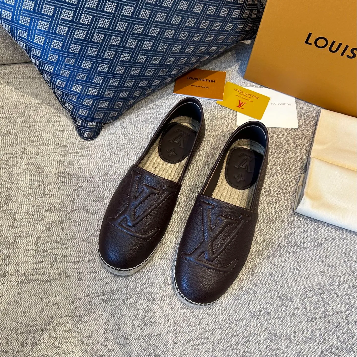 [L Family] Top P: 720💰-Size: 39-44 (customized at 38.45.46) L Family Freesstyle Men's Fisherman Shoes. 2026 Overseas🎆🎆[Spring and Summer New Style: Lv Fisherman Shoes] Material: calf suede, cowhide𥚃, rubber injection process, hemp rope with rubber outsole.